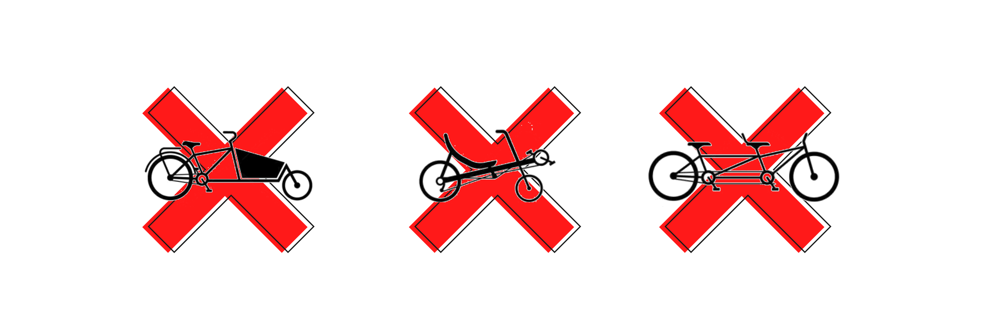 Types de vélos interdits à bord de la SNCF
