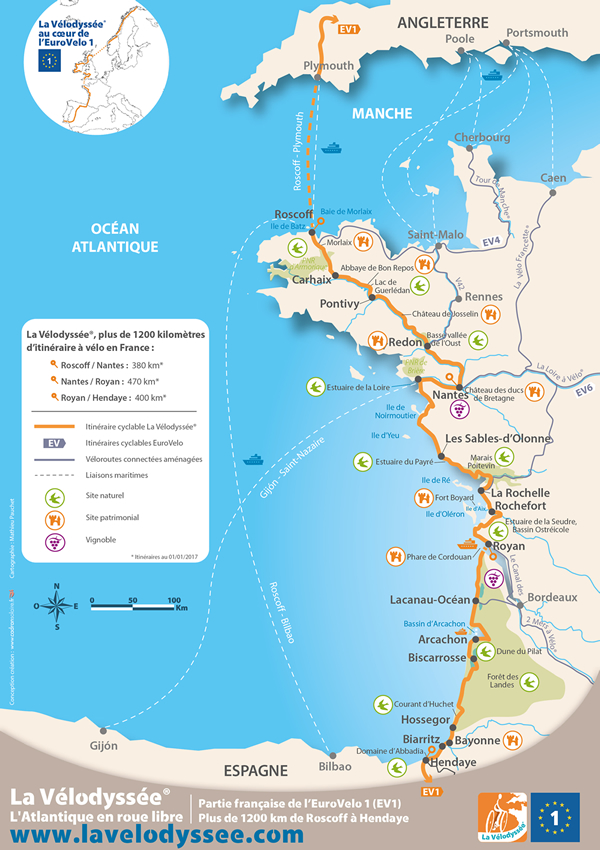Overview Of The La Velodyssee Route