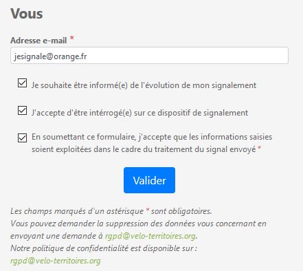 signalement validation