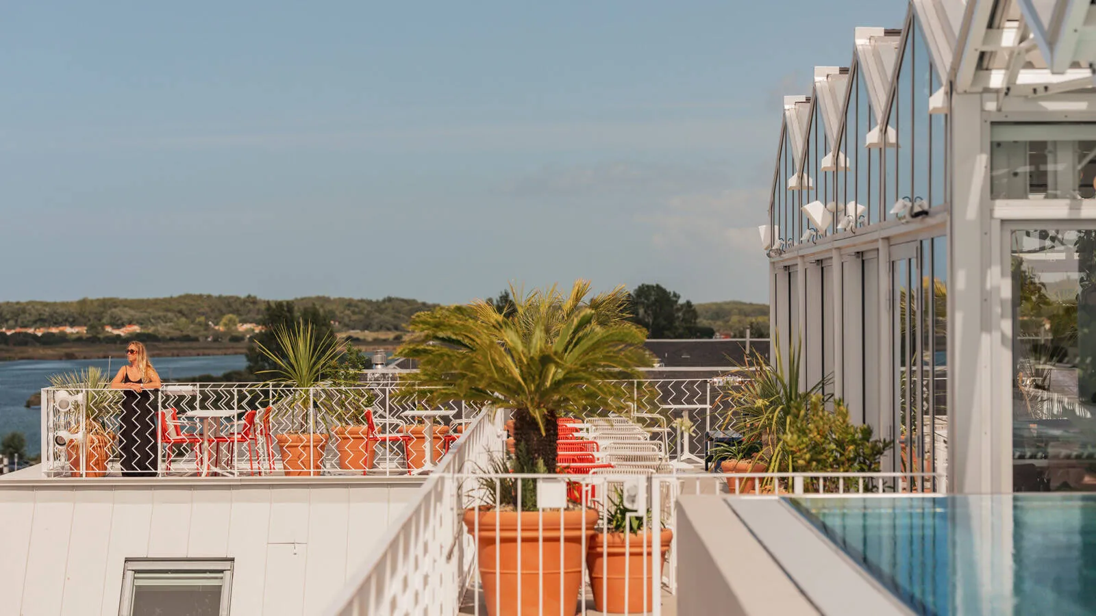 Panoramic view of Vertime Les Sables, showcasing its proximity to the coastline