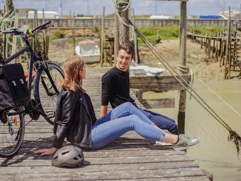 Petite pause au port du Bec à Beauvoir-sur-mer
