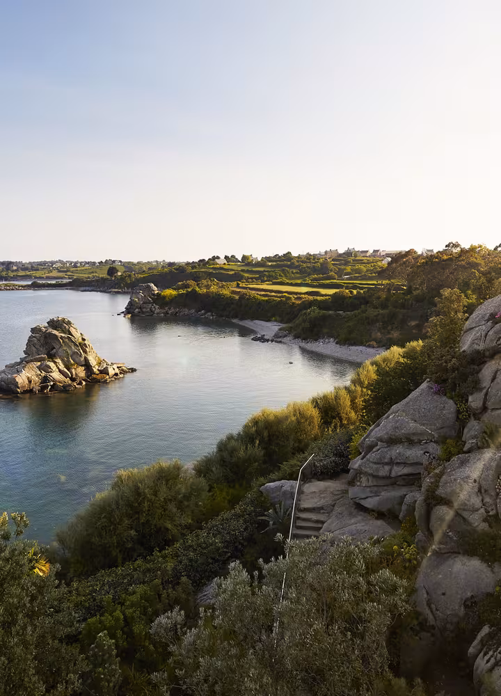 Vue sur Roscoff depuis la côte