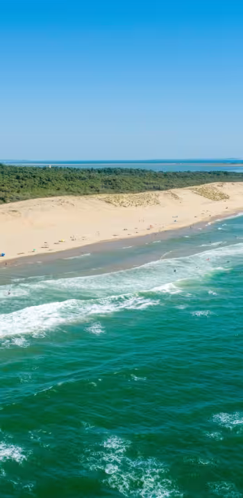 Plages du phare de la Coubre à La Palmyre, Charente Maritime, La Vélodyssée