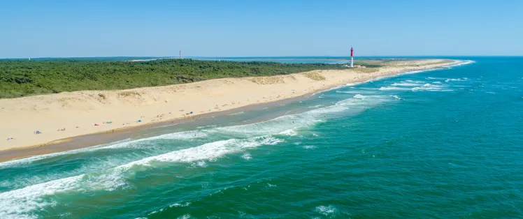 Plages du phare de la Coubre à La Palmyre, Charente Maritime, La Vélodyssée