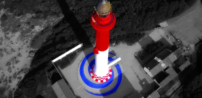 Vue aérienne couleurs