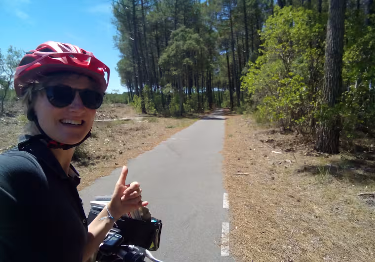 marine voyageuse solo sur La Vélodyssée