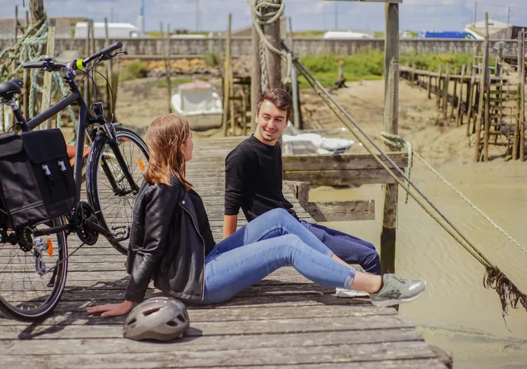 Petite pause au port du Bec à Beauvoir-sur-mer