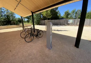 Electric bike charging points and parking rings