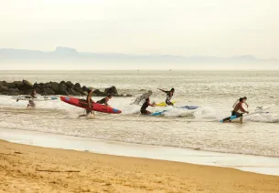 Surfing session in Capbreton