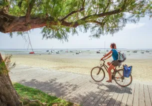 Cycling with family at Arcachon bay